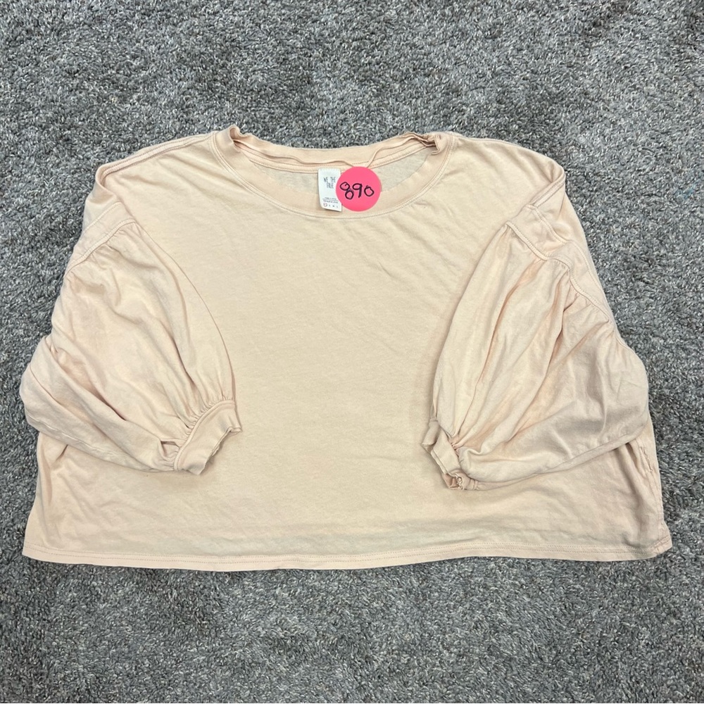 We the Free blouse womens xs‎ cream cropped oversized sleeves boho